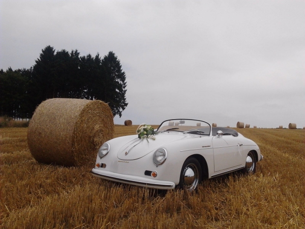 Porsche speedster cabriolet blanche 356 replica